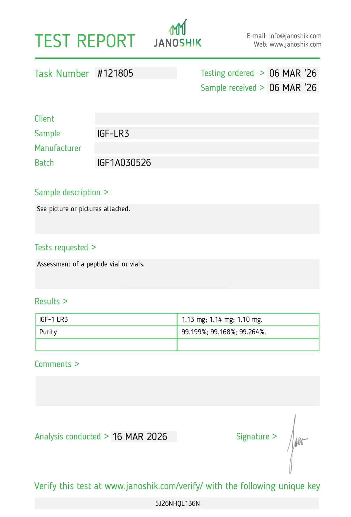 IGF-1 LR3 (1mg)
