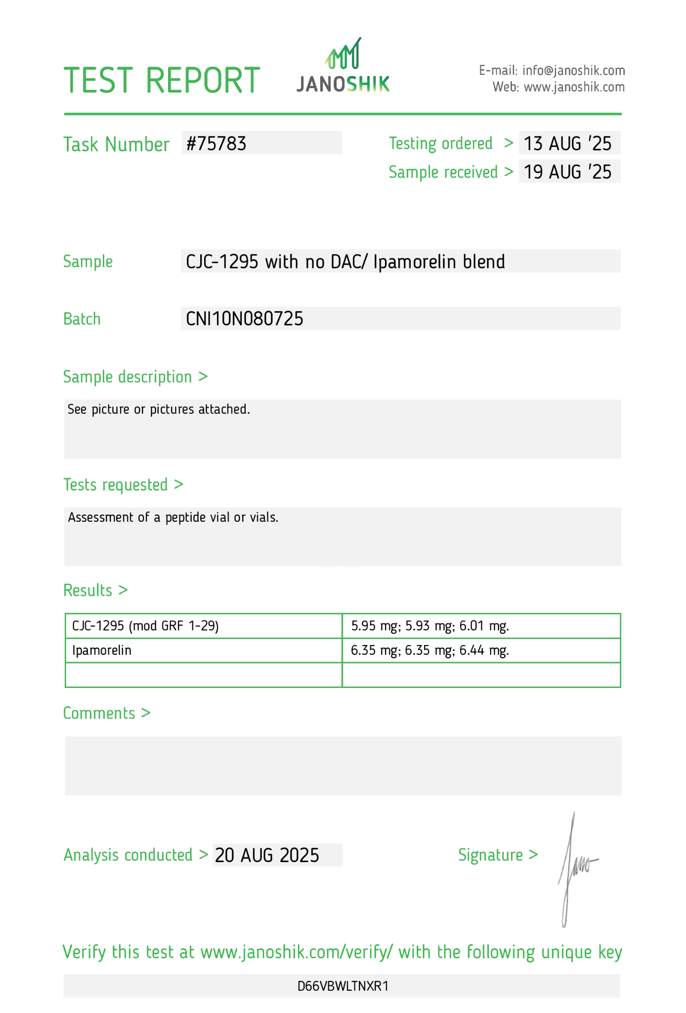 2X Blend CJC-1295 No DAC (5mg) / Ipamorelin (5mg)