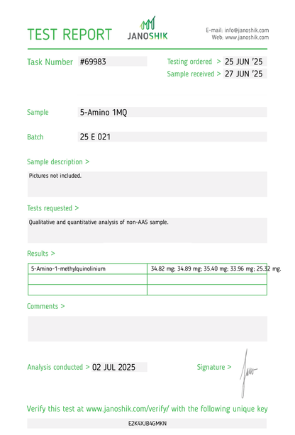 5-Amino-1mq (30mg) x 60 Tablets