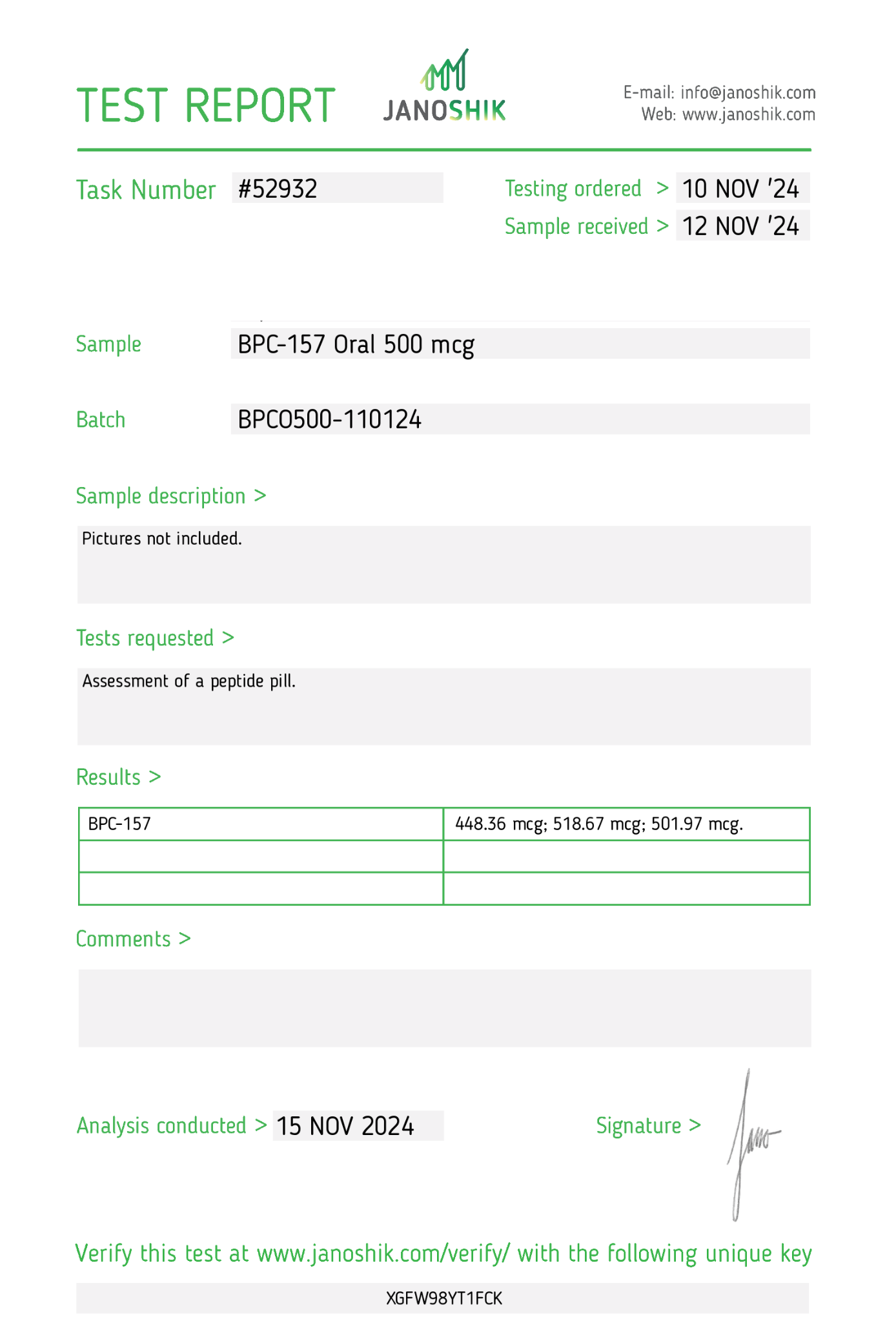 BPC-157 (500mcg) x 30 Tablets
