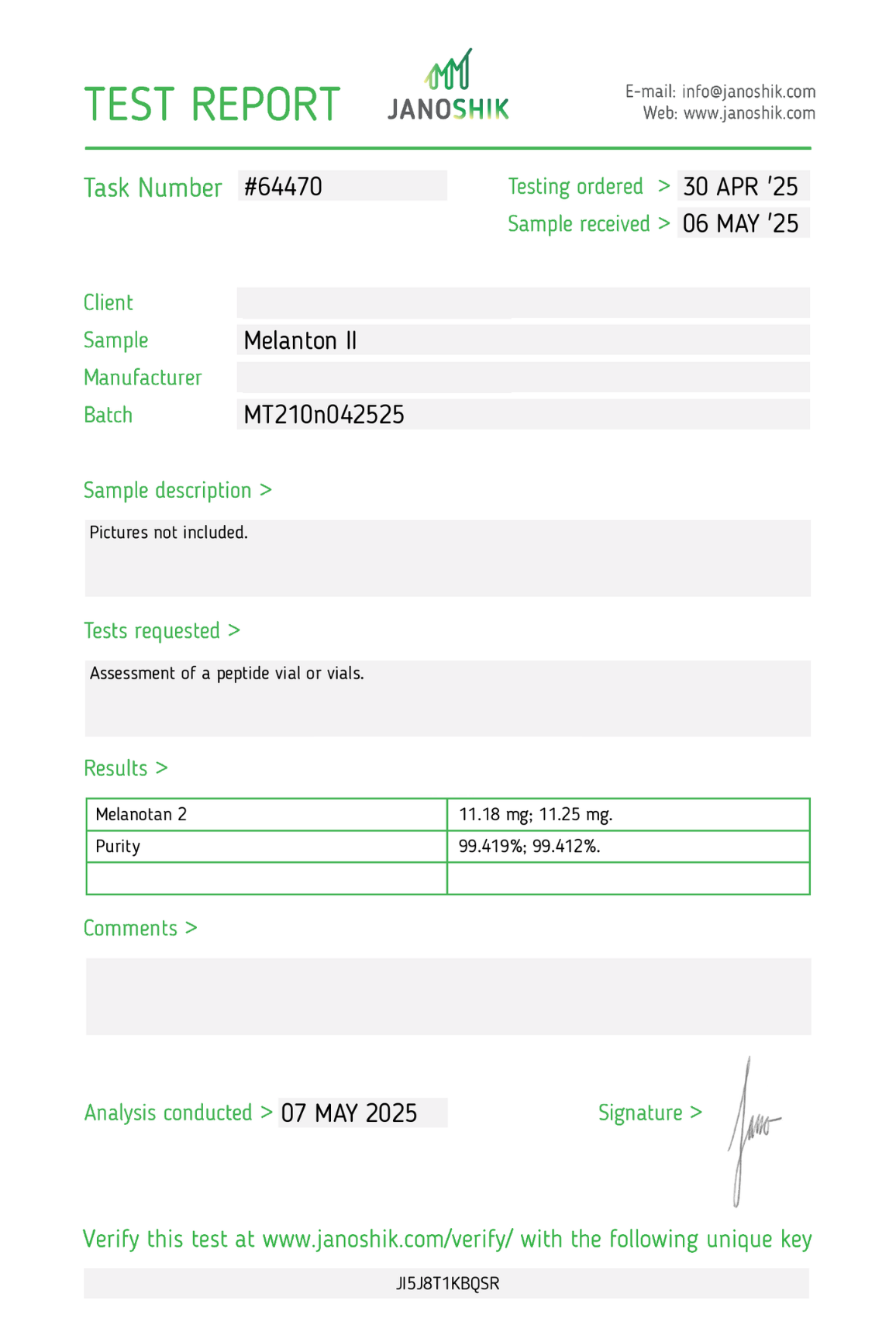MT-II (Melanotan II) (10mg)