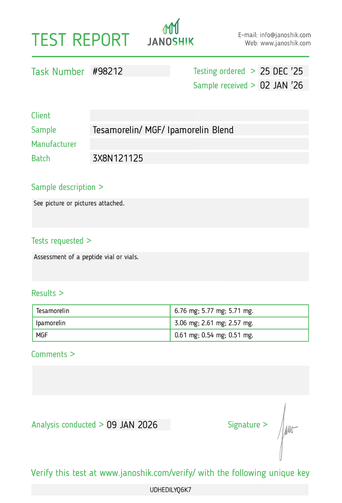 3X Blend Tesamorelin (5mg) / MGF (500mcg) / Ipamorelin (2.5mg)