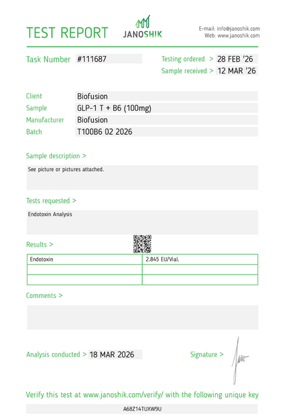 GLP-1 T | B6 (100mg) Lyophilized
