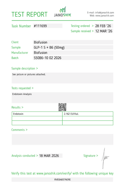 GLP-1 S | B6 (50mg) Lyophilized